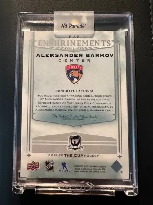 2019-20 The Cup - Aleksander Barkov - Enshrinements auto /99 back
